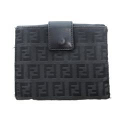 FENDI / フェンディ 三つ折 財布 ズッカ ズッキーノ 黒 中古 並品