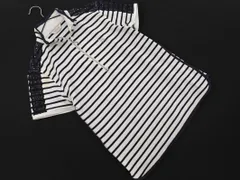 adabat アダバット ゴルフウェア ボーダー レース ハーフジップ 半袖 カットソー size40/白 ■◆ レディースのサムネイル