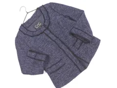COUP DE CHANCE クードシャンス ノーカラー ジャケット size36/紺 ■◇ レディースのサムネイル