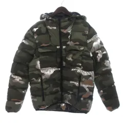 リプレイ REPLAY CITY LIFESTYLE JACKET 中綿ジャケット ブルゾン フルジップ フーディ 迷彩 緑 グリーンのサムネイル