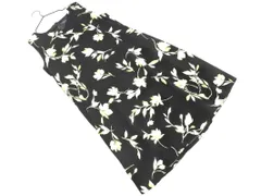 JUSGLITTY ジャスグリッティー 花柄 フレア ノースリーブ ワンピース size1/黒 ■◆ レディースのサムネイル