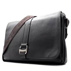 美品 サルヴァトーレフェラガモ Salvatore Ferragamo メッセンジャーバッグ ショルダーバッグ ビジネスバッグ フラップ ブラウン 茶 レザー 本革 A4収納 斜め掛け ボーナス 夏休み 父の日 ご褒美 旅行 帰省 サマーギフトのサムネイル