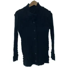 【中古】　ISSEY MIYAKE　カリフラワージャケット　ジャケット　ハイネック　フルジップ　シャーリング加工　無地　日本製　ドメスティック　古着　/2496のサムネイル
