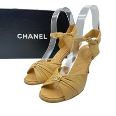 美品 CHANEL シャネル エスパドリーユシューズ ツイード CCココマーク