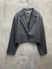 PUNYUS プニュズ 渡辺直美 ショートテーラード ジャケット クロップド丈 長袖 無地 羽織り size1/グレー  ■◇ レディースのサムネイル