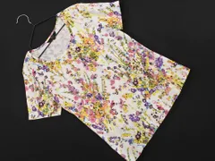 DAKS ダックス 花柄 総柄 半袖 カットソー size38/白 ■◆ レディースのサムネイル