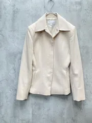 ESPRITMUR エスプリミュール ウール カシミヤ混 比翼仕立て コンテンポラリーデザイン ジャケット size9/クリーム ■◇ レディースのサムネイル