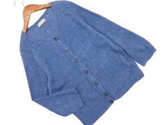 MARGARET HOWELL マーガレットハウエル リネン100% カーディガン size2/紺 ■◇ レディースのサムネイル