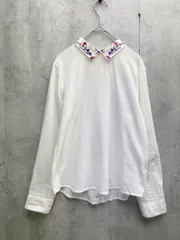 bulle de savon ビュルデサボン コットン100% 刺繍襟 シャツ sizeF/オフホワイト ■◇ レディースのサムネイル