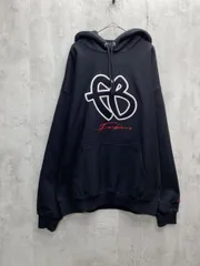 新品 FUBU フブ コットン100% FBフーディー 裏毛 スウェット プルオーバー パーカー sizeL/黒  ■◇◎メンズのサムネイル