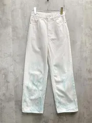 MACPHEE マカフィー トゥモローランド コットンタイダイデニム ストレートパンツ size32/白ｘ水色 ■◇ レディースのサムネイル