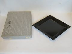 津軽塗 盆 菓子器 寿々喜塗 黒 貴重品 田中屋 - メルカリ