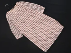 INDEX インデックス 総柄 Iライン ワンピース sizeM/白ｘピンク ■◇ レディースのサムネイル