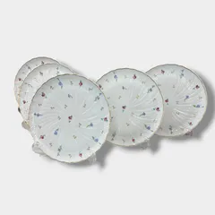 BERNARDAUD LIMOGES ポンパドール プレート 20cm 5枚セット ベルナルド リモージュ 花柄のサムネイル