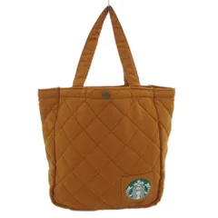 スターバックス キルティング トートバッグ ハンドバッグ 手提げ ロゴ 黄 イエロー /FFのサムネイル