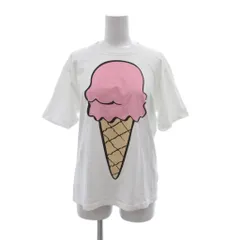 ピーターイェンセン PETER JENSEN Tシャツ M 白 ホワイト アイスクリームプリント 半袖 ラウンドネック /TQ ■GY06のサムネイル