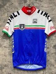 KG287 サンティーニ Santini 半袖 サイクルジャージ 白 青 Sのサムネイル