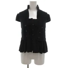 ダブルスタンダードクロージング ダブスタ DOUBLE STANDARD CLOTHING 美品 シャツ ブラウス 半袖 F キャップスリーブ レイヤード 黒 ブラック /KB ■GY06のサムネイル
