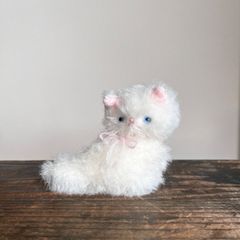 とけそうな、ねこ ( しろい子 ) Cora 猫 白猫 ぬいぐるみ 作家