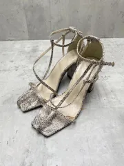 Arpege story アルページュストーリー スクエアトゥチャンキーヒールストラップ サンダル size23.5/パイソン柄  ■◆ レディースのサムネイル