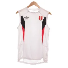 アンブロ UMBRO 美品 サッカー レプリカユニフォーム カットソー ノースリーブ ロゴ ペルー代表 S 白 ホワイト /MGのサムネイル