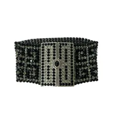 GIVENCHY(ジバンシー) ブレスレット美品  - 黒×シルバーのサムネイル