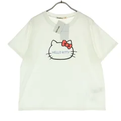 Cutie Blonde キューティーブロンド コットン HELLO KITTY ハローキティ コラボ キャラクタープリント 半袖 Tシャツ M ホワイト レディース 古着