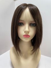 フルウィッグ人毛100%人毛ウィッグ医療ウィッグボブストレート広い頭皮