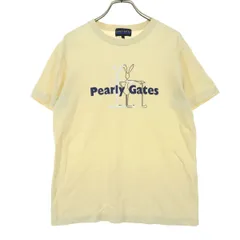PEARLY GATES パーリーゲイツ コットン フロントプリント ゴルフ 半袖 Tシャツ 1 ベージュ レディース 古着のサムネイル