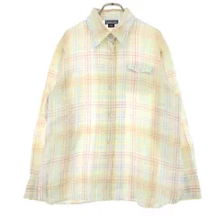 LANDS' END ランズエンド チェック柄 長袖 ブラウス 17AR リネンシャツ パステルカラー レディース 古着のサムネイル