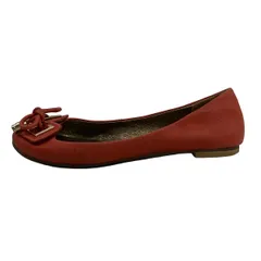 JeffreyCampbell(ジェフリーキャンベル) フラットシューズ 37 レディース - レッド リボン/アウトソール張替済 レザーのサムネイル