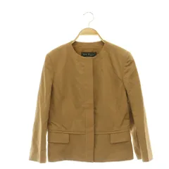 サルヴァトーレフェラガモ Salvatore Ferragamo ノーカラージャケット 背抜き 42 モカ /DO ■ECD004のサムネイル