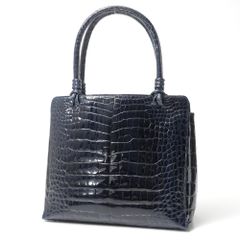 CROCODILE クロコダイル ハンドバッグ JRA認定 シャイニングクロコ