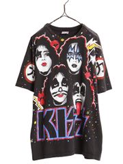 KISS 1992 USA製 オールオーバープリント バンドTシャツ Hanes - メルカリ