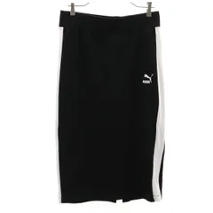 PUMA プーマ ミモレ丈 スカート L ブラック レディース 古着のサムネイル