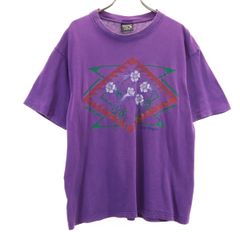 クージー 90s オールド 3D 総柄 長袖 コットン セーター S 水色系