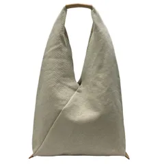 Hender Scheme(エンダースキーマ) ショルダーバッグ azuma bag big アイボリー×ライトブラウン コットン、レザーのサムネイル