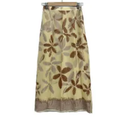 TSUMORI CHISATO(ツモリチサト) ロングスカート サイズM レディース - アイボリー×ライトパープル×ブラウン マキシ丈のサムネイル