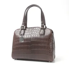 ■美品■CROCODILE クロコダイル ハンドバッグ JRA認定 マットクロコ クロコダイルレザー 本ワニ革 センター取り ブランド古着【中古】20260605/RA9578のサムネイル