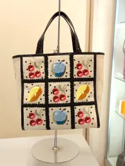 M7  アナスイ ANNA SUI ディア ハンドバッグ 復刻モデル サガラ刺繍のサムネイル