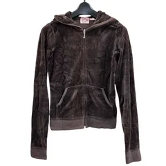 Juicy Couture ベロア フード付きパーカー サイズ33 ブラウン 【TE0605】のサムネイル