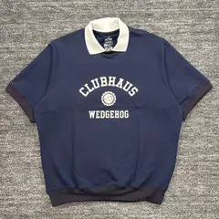 極美品 CLUBHAUS 半袖スウェット ポロシャツ ネイビー XL クラブハウスのサムネイル