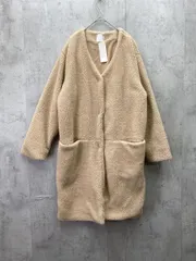 新品 DRESKIP ドレスキップ ボア ノーカラー コート sizeL/ベージュ ◆■レディースのサムネイル