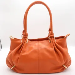 ユーバイウンガロ トートバッグ レザー ショルダーバッグ 肩掛け 鞄 カバン ブランド レディース オレンジ U by ungaro 【中古】のサムネイル