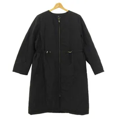ニジュウサンク キルティングロングコート アウター 大きいサイズ レディース 44サイズ ブラック 23区 【中古】