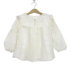 バーバリー ブラウス シャツ トップス 長袖 レース シルク混 キッズ 女の子用 6Yサイズ ホワイト BURBERRY 【中古】のサムネイル