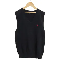 ポロバイラルフローレン ニットベスト ジャケット アウター Vネック キッズ 女の子用 160サイズ ネイビー Polo by Ralph Lauren 【中古】のサムネイル