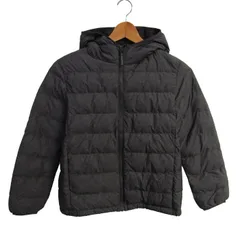 ユニクロ ライトウォームパデットパーカ 中綿ジャケット ジャンパー アウター キッズ 男の子用 140サイズ グレー UNIQLO 【中古】