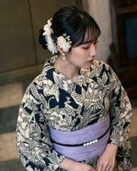 京越 ワンピース浴衣 +小物セット モノトーン 地雷系 ゴスロリ - メルカリ