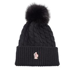 MONCLER GRENOBLE ニット帽 ブラック モンクレール 新品未使用 - メルカリ